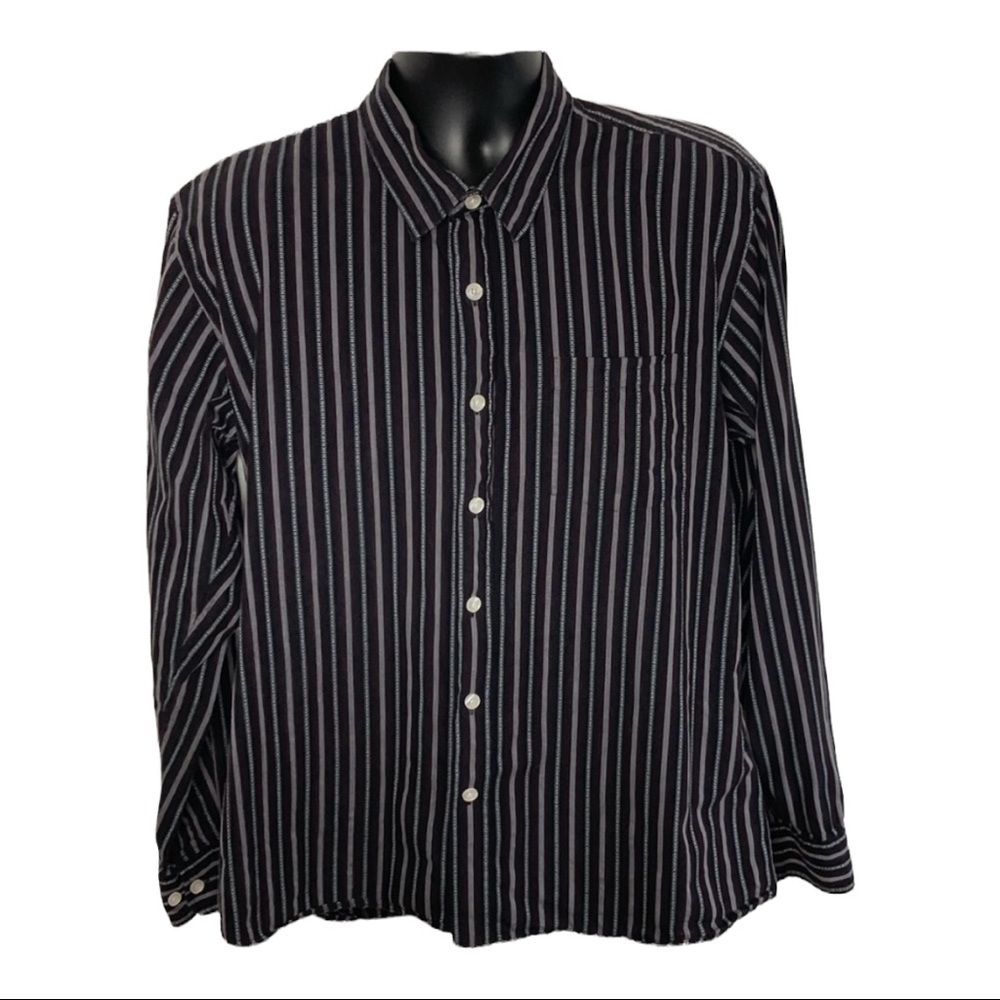 BKE Contour Striped Button Down Sz XL